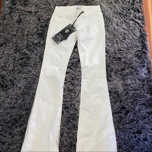 Express White Rerock Flare Jeans